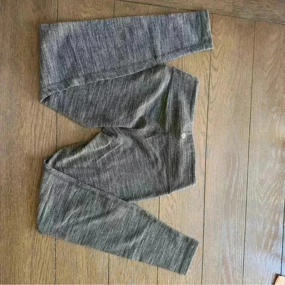 Lululemon Wunder Under Low-Rise Tight 28 "Heathered Herringbone Gray Size 4 - Picture 3 of 5